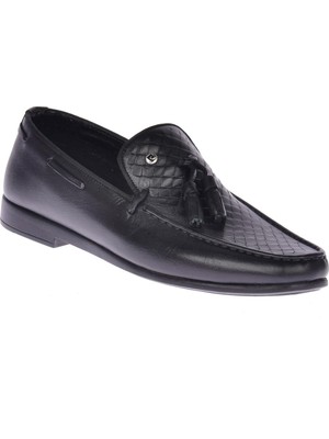Pierre Cardin 2553 Erkek Hakiki Deri Siyah Loafer Ayakkabı