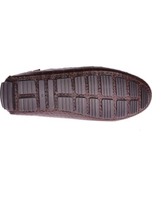 Pierre Cardin 2702 Erkek Hakiki Deri Kahverengi Loafer Ayakkabı
