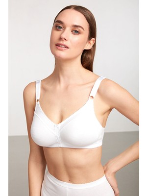 Kom Carol Pamuklu Balensiz Sutyen Beyaz