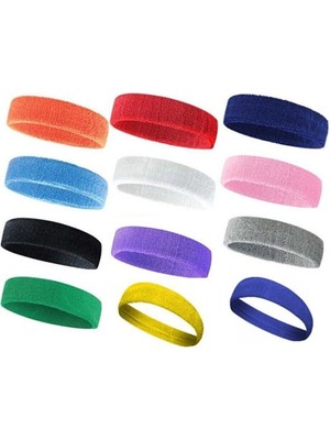 Kogam 12 Adet Spor Havlu Kafa Bandı Fitness Futbol Basketbol Tenis Için Headband 12 Renk