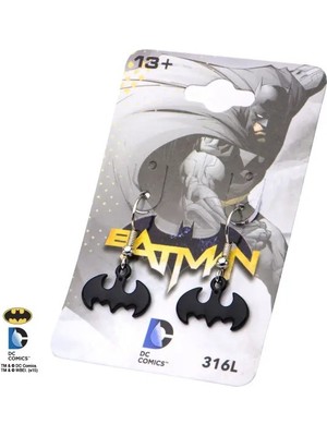 Sales One Body Vibe Dc Comics Siyah Kaplama Batman Hook Dangle Küpe