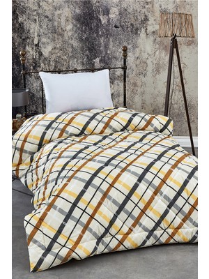 Komfort Home Tek Kişilik Baskılı Pamuklu Silikon Yorgan 155x215 Cm
