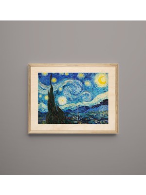 Wuudart Van Gogh Yıldızlı Gece Ahşap Tablo