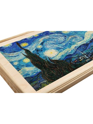 Wuudart Van Gogh Yıldızlı Gece Ahşap Tablo