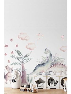 Kt Grup Vahşi Yaşam Dinozorlar Duvar Sticker Seti