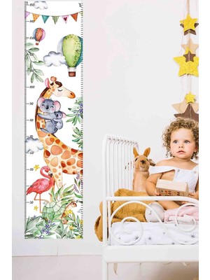 Kt Grup Safari Hayvanları Boy ve Yaş Gelişim Tablosu Duvar Sticker