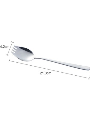 5 Adet Metal Açık Kaşık Spork Gereçleri Spork Gadget Kamp Sofra Araçları