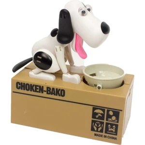 Para Yiyen Hırsız Köpek Kumbara (Beyaz Siyah)