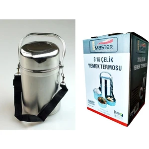 Çelik 3 lü 8 Parça Yemek Termosu