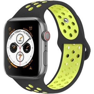 Apple Watch Uyumlu Seri 7 45 mm Kordon Kayış Renkli Silikon Spor Kayışı Yumuşak Kopmaz