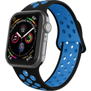 Apple Watch Uyumlu Seri 7 45 mm Kordon Kayış Renkli Silikon Spor Kayışı Yumuşak Kopmaz