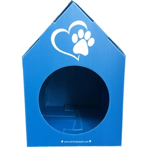 PLASTİK KATLANIR DESENLİ KEDİ EVİ SOKAK HAYVANLARI