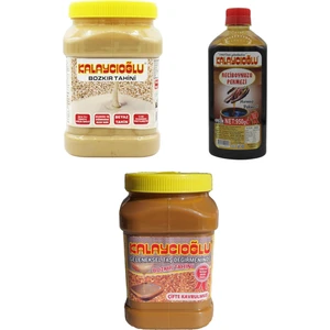Beyaz 935 gr + Kalaycıoğlu Tahin 935 gr  + Harnup Pekmezi 950 gr Ekonomik Paket