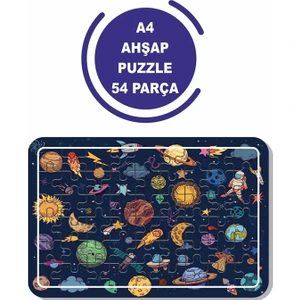 Uzay ve Gezegenler A4 54 Parça Puzzle, Oyuncak, Yapboz