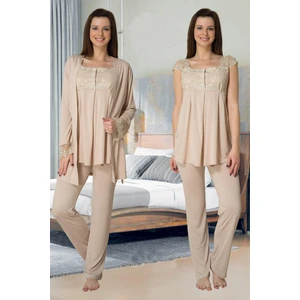 2301 Kolsuz Lohusa Pijama Sabahlık Takım