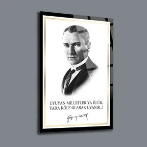 Srd Concept Atatürk 61 Cam Tablo-Atatürk Tablosu