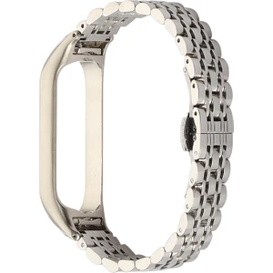 Xiaomi Mi Band Için 6/5 Yedi Boncuk Paslanmaz Çelik Değiştirme Kayışı (Yurt Dışından)