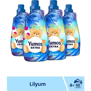Extra Lilyum Konsantre Çamaşır Yumuşatıcı 1440 ml 60 Yıkama x 4 Adet