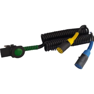 05RF021345 Tır Dorse Elektrik Kablosu 7'lı x 2 (3'lu) (Adaptör) (15 Bağ Tek Giriş Çift Çıkış
