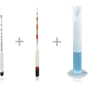 Alkolmetre Hidrometre ve 250ML Mezür Seti
