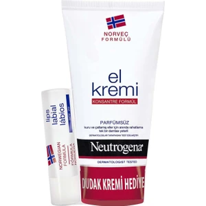 Parfümsüz El Kremi 75ML+DUDAK Bakım Kremi