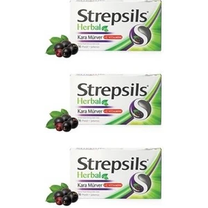 Herbal Kara Mürver Aromalı 16 Pastil 3 Adet