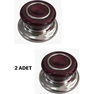 Doğuş Mutfak 2 Adet Mürdüm Tüm Tencere Tava Kapaklarına Uygun Bagalit Tepe Cam Tencere Kapağı Kulpu