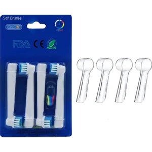 Oral-B Diş Fırçası Yedek Başlığı  4'lü + 4 Adet Koruyucu Kapak