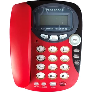 KX-T2838LM Çift Renk Kablolu Masaüstü Ev Telefonu - Kırmızı