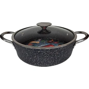 Oms Indüksiyonlu 28 cm Granit Karnıyarık Tenceresi