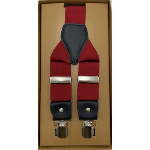 Unisex 3,5 cm Kırmızı Pantolon Askısı