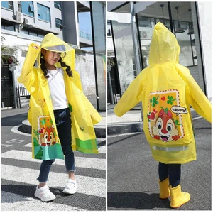 Masho Trend Hayvan Figürlü Kapüşonlu Çocuk Yağmurluk - Çocuk Yağmurluğu - Unisex Yağmurluk