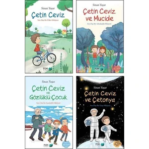Fom Kitap Çetin Ceviz ve Mucide - Çetin Ceviz ve Gözlüklü Çocuk - Çetin Ceviz ve Çetonya - Çetin Ceviz Serisi 4 Kitap Set  - Sinan Yaşar