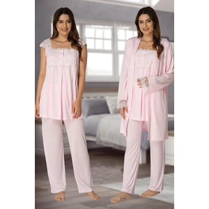 2301 Kolsuz Lohusa Pijama Sabahlık Takım