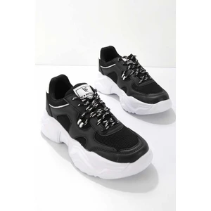 Siyah Beyaz  Kadın Sneaker K01876014309