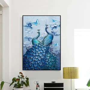 5d Elmas Boyama Tavuskuşu Diamond Painting Kit Mozaik Tuval Kendin Yap Hobi Seti Kanvas Tablo Ev&duvar Dekorasyonu (Yurt Dışından)
