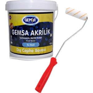 Gemsa Akrilik Dış Cephe Boyası Su Bazlı 1 kg Açık Krem