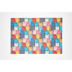 Kedi Desen Baskılı Pet Havlu Ve Matı Köpek - Kedi Kurulama Ve Alt Örtüsü - 50 X 70 Cm