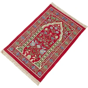Dua Halı Kare Hacya Kuru Temizleme Halı Ibadet Battaniye Ev Için Kırmızı