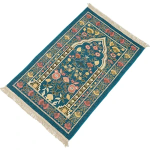 Dua Halı Kare Hac Evi Yeşil Için Kuru Temizleme Halı Ibadet Battaniye