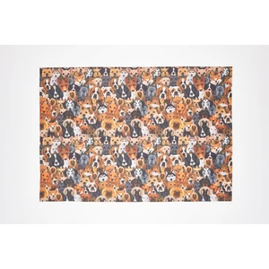 Köpek Desen Baskılı Pet Havlu ve Matı Köpek - Kedi Kurulama ve Alt Örtüsü  - 50 x 70 cm