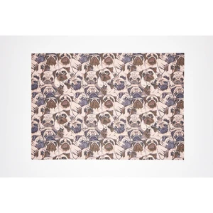 Pug Desen Baskılı Pet Havlu Mat Pad Köpek - Kedi Kuruluma Ve Alt Örtüsü 50X70 Cm