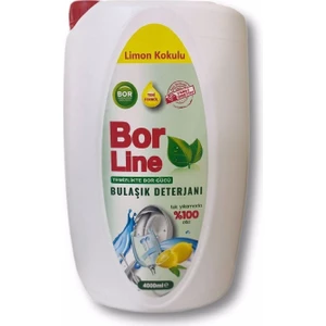 Bor Katkılı Sıvı Bulaşık Deterjanı 4 Lt Limon Kokulu