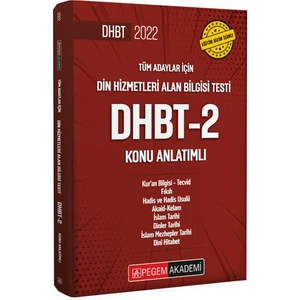 Pegem Akademi Yayıncılık 2022 Din Hizmetleri Alan Bilgisi Testi DHBT-2 Konu Anlatımlı