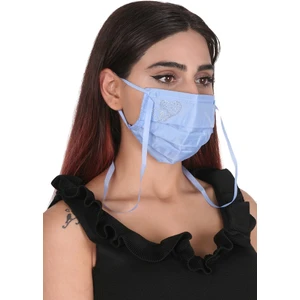 Gümüş Iyonlu Boyundan Askılı Yıkanabilir Taşlı Maske K-2
