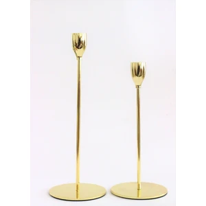 Home In Joy Metal Şamdan  24CM ve 28CM 2'li Set Shiny Serisi