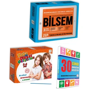 Bilsem - 5-8 Yaş Zeka ve Dikkat Geliştirme , 30 Günde Dikkatini Geliştir , Bilsem (Ciltli)