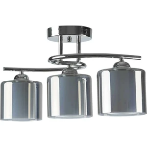 Fer Avize  Fuji̇ Modern Krom Füme Çi̇ft Camli 3 Lü Avi̇ze