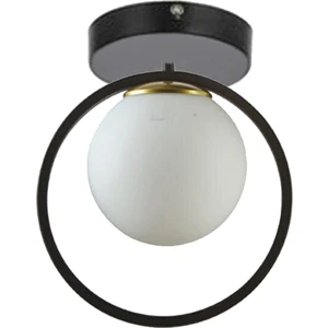 Fer Avize  Peri Metal Halka Siyah Beyaz Tekli Avize