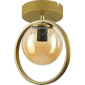 Fer Avize  Peri Metal Halka Gold Bal Camlı Tekli Avize